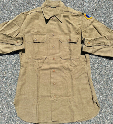 Vintage United State US Army WW2 Military 40s Wool Field Shirt  