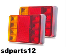 Coppia Fanali Luci Posteriori A Led 12v Auto Camion Rimorchi Camper Furgoni