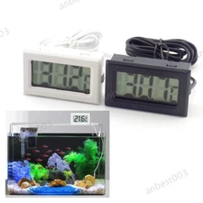 Water Thermometer Electronic Temperature for Fish Aquarium Tank LCD Display