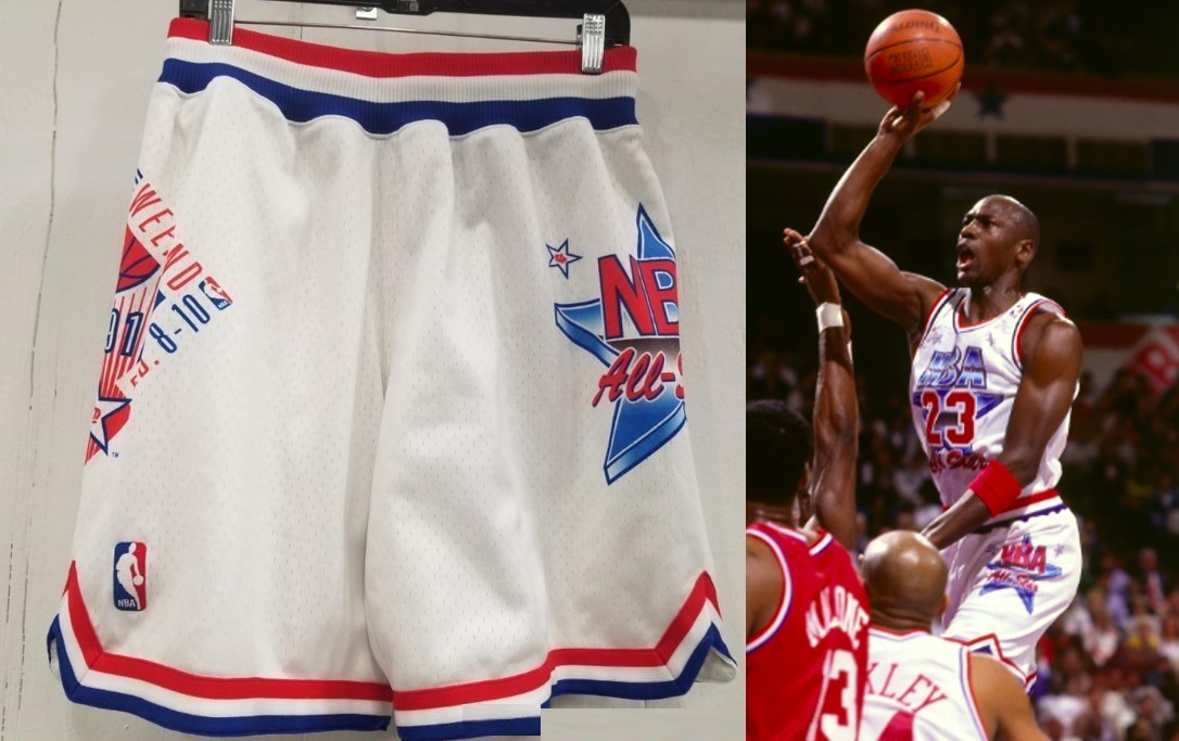 Mitchell&Ness NBA ALL STAR 1991 ハーフパンツ L 🔥🟥1991 NBA All-Star Game🟦🔥BASKETBALL Shorts Size 40M JORDAN