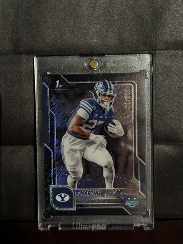 2025 Bowman Chrome University Football Black Shimmer Refractor LJ Martin #108