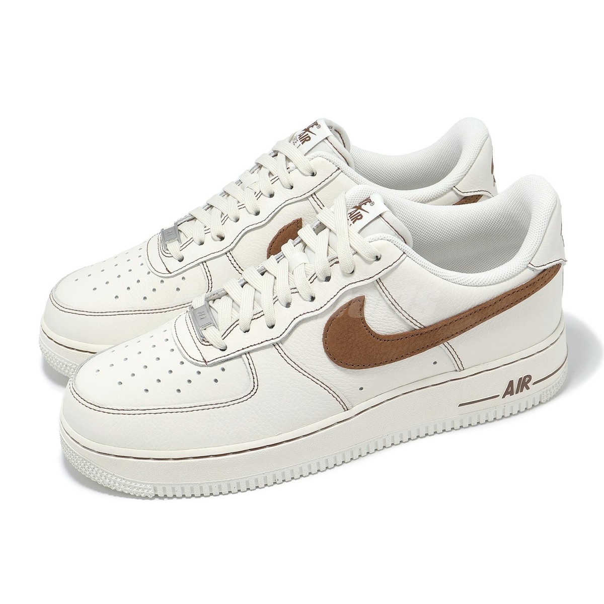 スニーカー Nike Air Force 1 07 LV8 M Ivory Saddle Brown HQ2037101 HQ203 Nike Air Force 1 07 LV8 AF1 Ivory Saddle Brown Men Casual