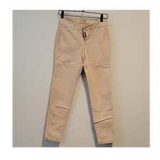 Old Navy Skinny Pants Beige Twill Cotton Blend Stretch Button Zipper Women