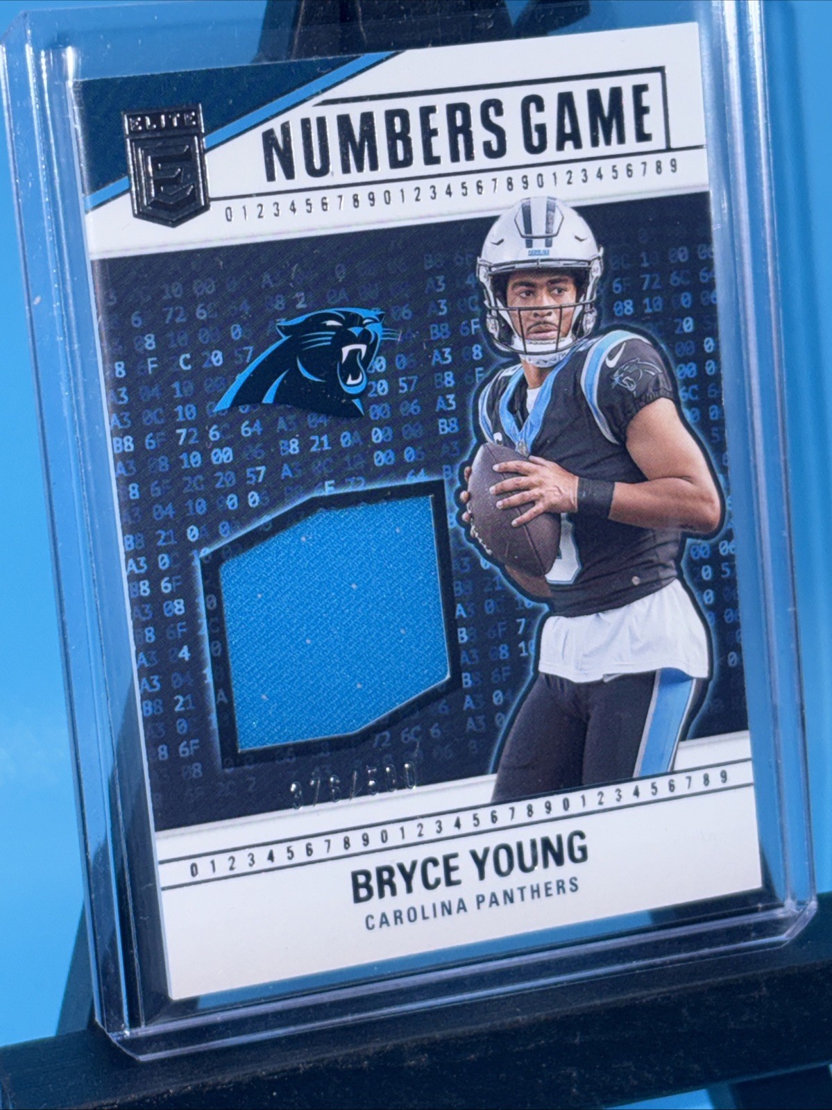 2024 Donruss Elite Bryce Young Numbers Game Jersey PATCH /500 #NG-BYO Panthers