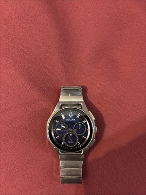 Bulova Curve 96A205 Men's 44mm Stainless Steel Quartz Chronograph Wristwatch