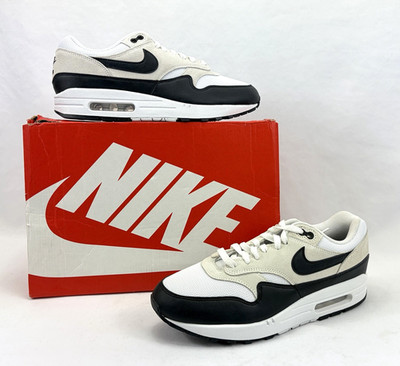 Nike Air Max 1 ESS Sneaker Shoes FZ5808-101 White Black Summit White Men 10 NIB