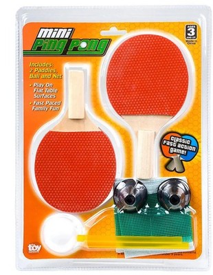 Mini Ping Pong Set - Table Tennis - 2 Paddles, Ping Pong and Net - Individual...