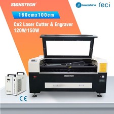 160cmx100cm Co2 Laser Engraver Cutter+Water Chiller,63"x39" Reci W4 120W,CE/FDA