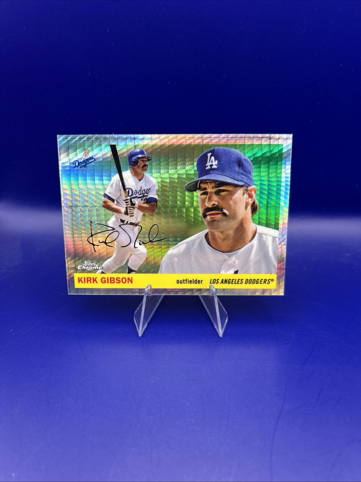 Kirk Gibson Prism Refractor 2025 Topps Chrome Platinum #496 Los Angeles Dodgers