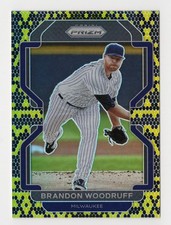 2022 Panini Prizm Snake Skin /50 Brandon Woodruff #179 Tier II Numbered Parallel