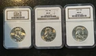 1961 1962 1963 3 Coin Lot Franklin Half Dollars NGC MS65