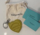 Tiffany & Co. New Chartreuse Leather Heart Keychain “Return to Tiffany & Co." — photo 1