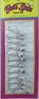 Betts 021GR-35N Beetle Spin Grub 1" 1/32 oz   White/Red Dot Card of 12