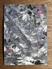 Original ACEO Lightning Sharp Mixed Medium Acrylic On Paper Signed Artist #1789