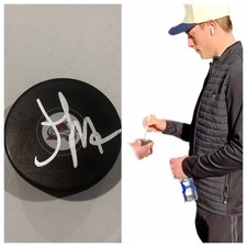 JOSH MANSON SIGNED COLORADO AVALANCHE HOCKEY PUCK W/ CASE COA