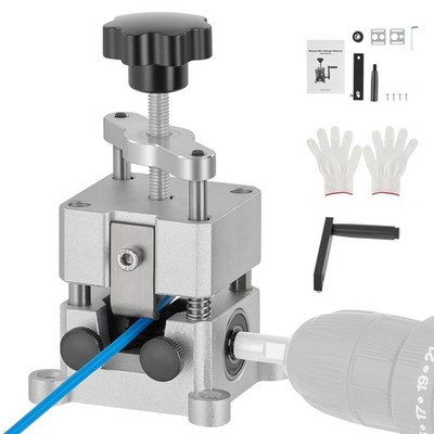 CREWORKS Wire Stripper Machine, 0.06''-1'' Manual Silver and Black