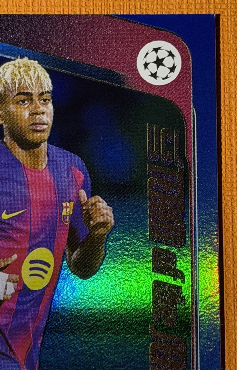 Lamine Yamal 2026 Topps Uefa UCC True Blue Refractor /150 BARCA GEM SSP Barca view 3