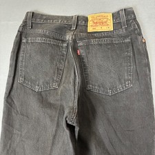 Vintage 90s Levi's 501 Button Fly Black Jeans Women's Size 29x32 Made in USA