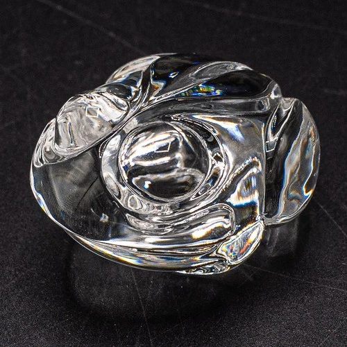 Steuben Glass Crystal #5510 Frog Hand Cooler Paperweight Figurine 2 1/2"