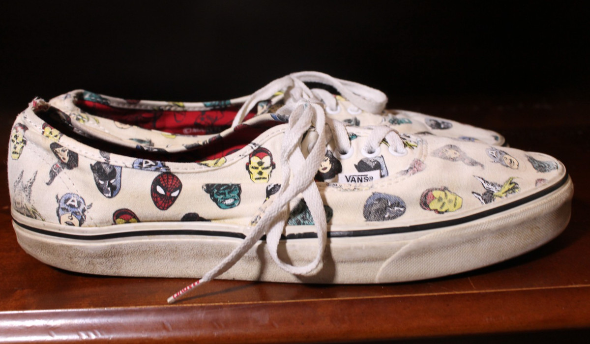 Vans Shoes Mens 12 X Marvel Avengers Heads Authentic Athletic