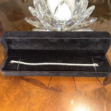 Moissanite Diamond Solitaire Tennis Bracelet 6.30 TCW VVS1 D Italy MSR 329.99