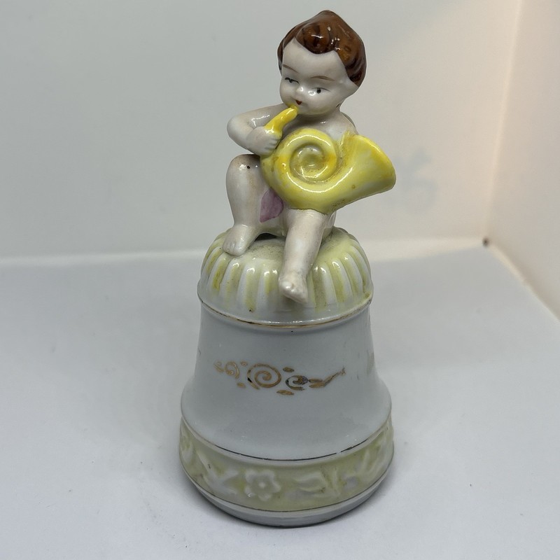 Vintage Cherub Angel Bell Figurine 