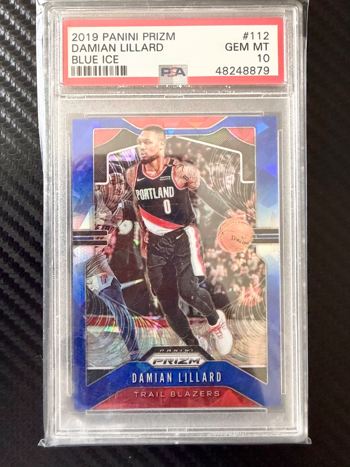2019-20 Panini Prizm - Damian Lillard #112 Blue Ice Prizm /99