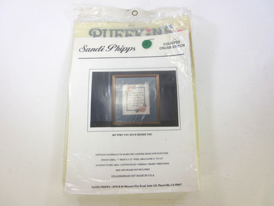 Sandi Phipps ''who you have beside you'' COUNTED CROSS STITCH KIT USA 7'' X 5.5''