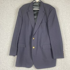 Brooks Brothers Blazer Mens 46L Navy Blue Gold Button Wool Jacket 346 Madison