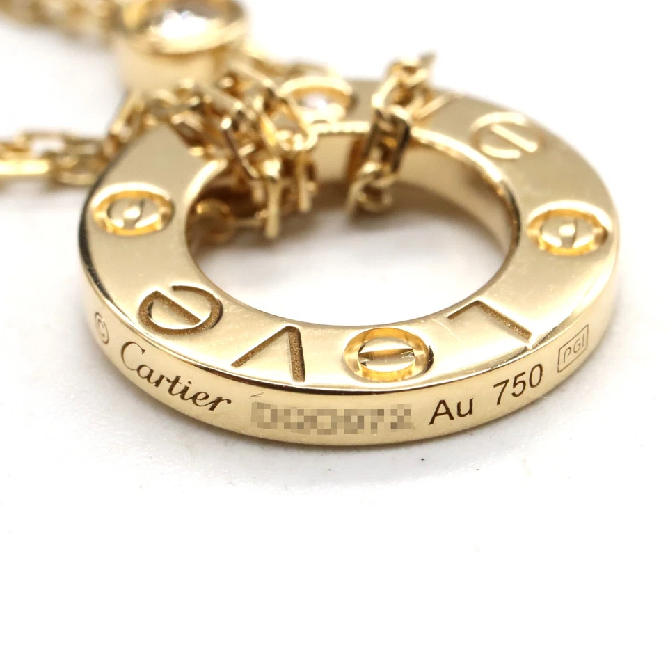 Pulsera CARTIER Love Circle 2P Diamante Oro Amarillo 18KYG Usada Mujer Foto 4 de 4