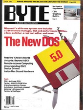 BYTE MAGAZINE JULY 1991 VOL. 16 NO. 7 VG MORE BYTES IN EBAY STORE DISCOUNT