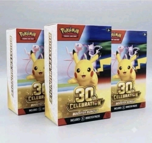 PREORDER PRESALE 3x Pokémon TCG 30th Anniversary Booster Bundle NEW