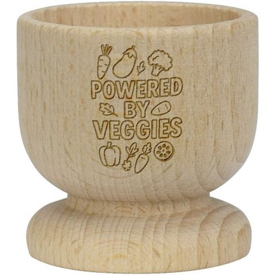 Eierbecher ''Powered By Veggies'' aus Holz (EC00030822)