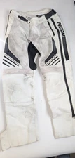 ICON Compound Hybrid Leather Textile Motorcycle Overpants White Size 30