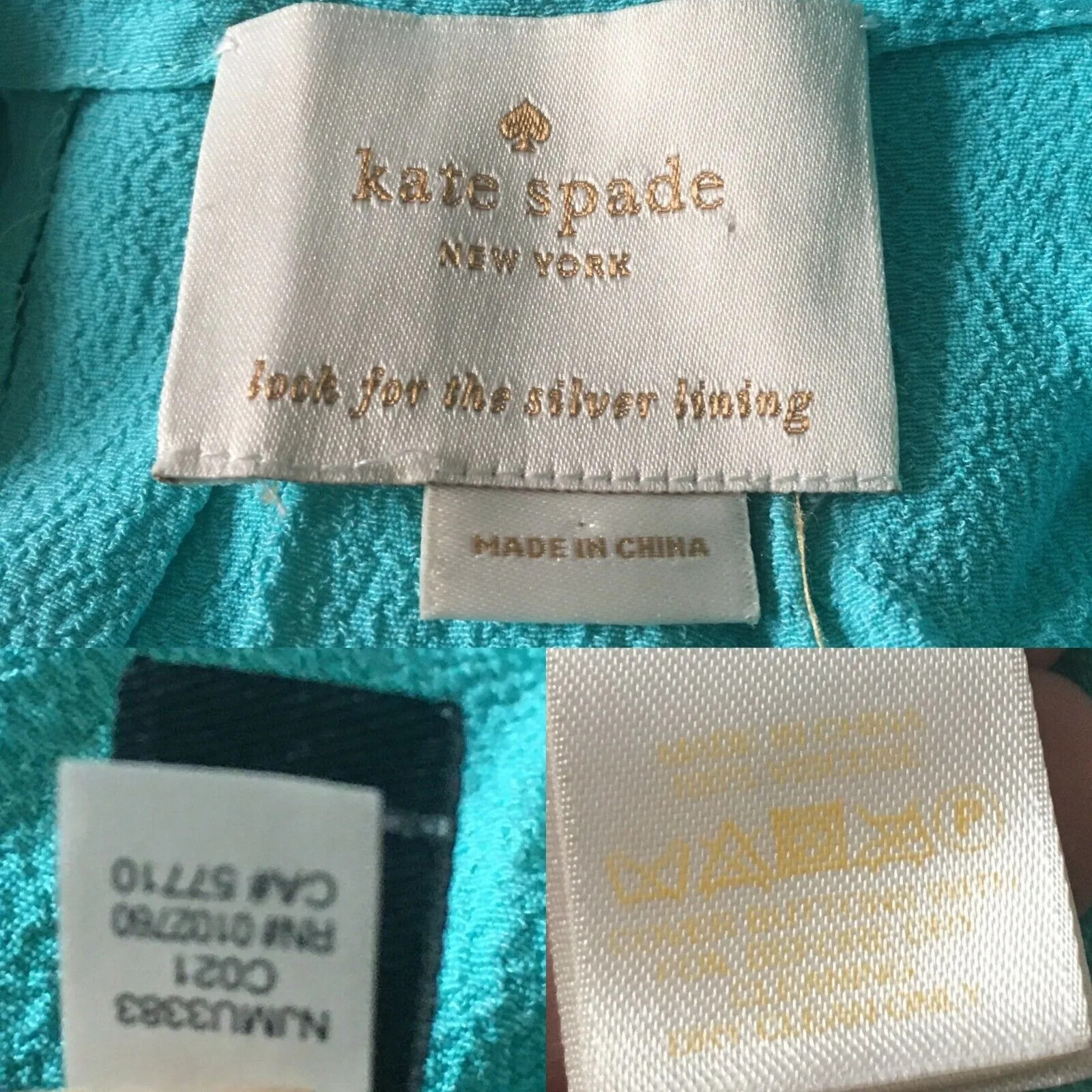 Kate Spade Dress 8-10 UK Aqua Blue Green Halter thumbnail 9