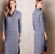 Anthropologie Saturday Sunday Gray Blue Dress Professional Casual Xs