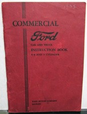 1933 Ford Commerical Car Pickup Truck V8 4 Cylinder Owners Manual Original