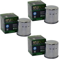 ÖLfilter Set 3 StüCk Hiflo Chrom HF303C FüR Kawasaki KVF Polaris Yamaha YFM 660