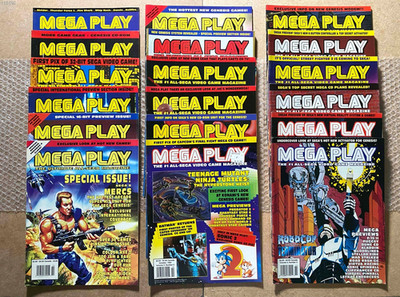 LOT OF 18 Mega Play Magazine (Issue 1-18, 1990-1993)