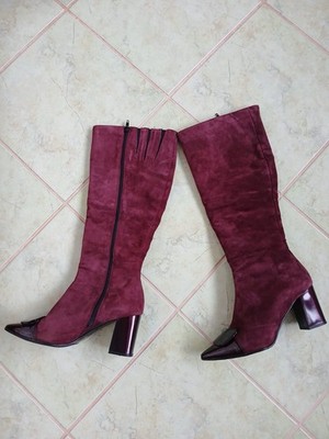 * SAGAN elegante echt Leder Stiefel grau Größe 39 *