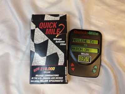 Vintage Quick-Mile Electronic Distance Calculator in Box | 1990s Travel Gadget |