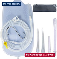 Silicone Enema Kit 2 L Enema Bag 6.3ft. Long Silicone Hose 3 Multi-Size Reusable