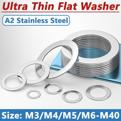#ad Ultra Thin Flat Washer A2 Stainless Steel Shim Washers 0.1mm 0.5mm Thick DIN 988 $5.75