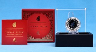 Australien Opals 1 $ 2022 Lunar Year of the Tiger 1 oz. Silber 999 Proof Ovp.