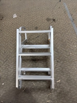 WHITECAP 4 STEP FOLDING ALUMINUM 57 1/2'' H PONTOON AND DOCK LADDER MARINE BOAT