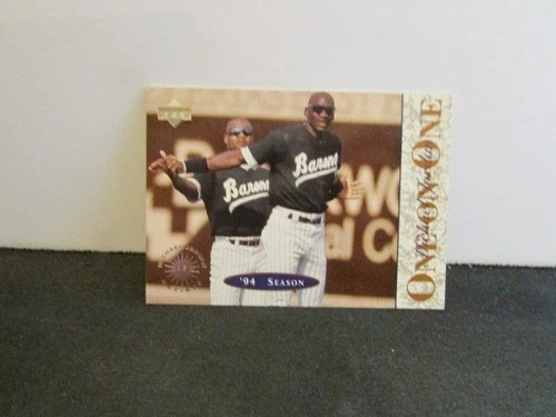 Michael Jordan 1995 Upper Deck Baseball One On One Card #7