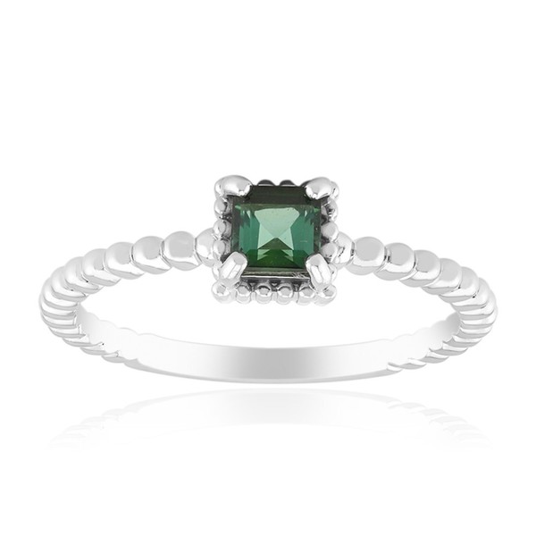 Cavill Indigolith Ring 0,36Ct Silber Platinierter Damenring Edelstein-image