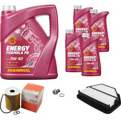 MAHLE Inspektionspaket 9 L MANNOL Energy Formula PD 5W-40 für Opel Antara 2.0