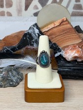 Vintage Navajo Native American Turquoise Sterling Silver Ring Size 8