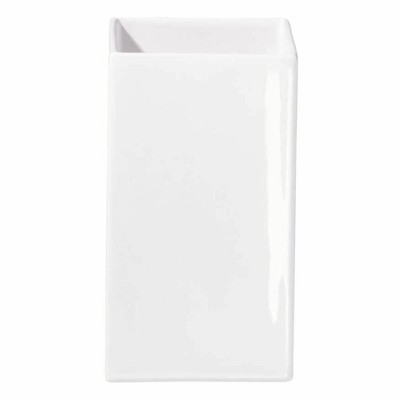 ASA Selection Quadro Vase Blumenvase Blumen Dekoration Keramikvase Weiß 21 cm